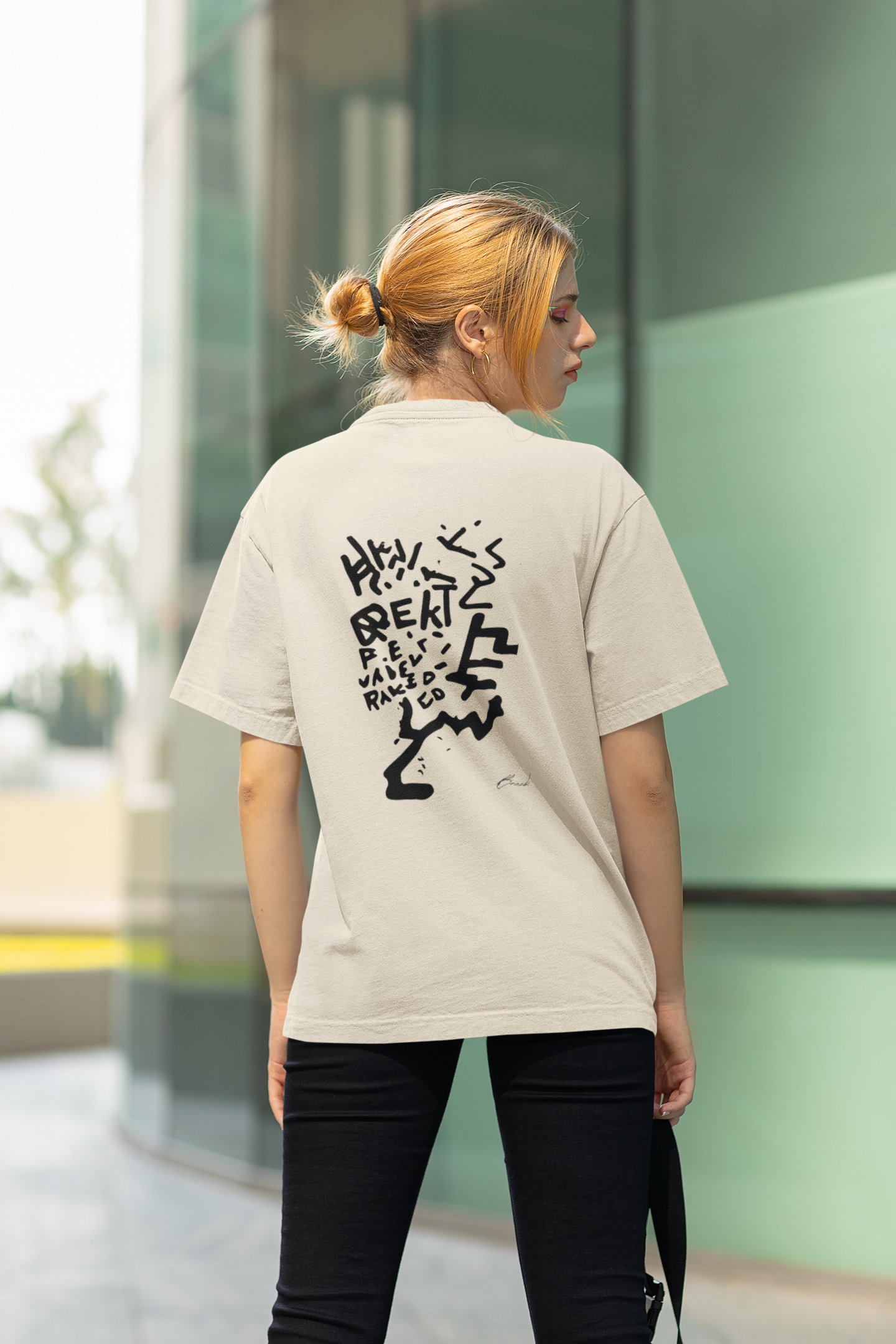 Scribbles design Premium T-Shirt (back image shown)