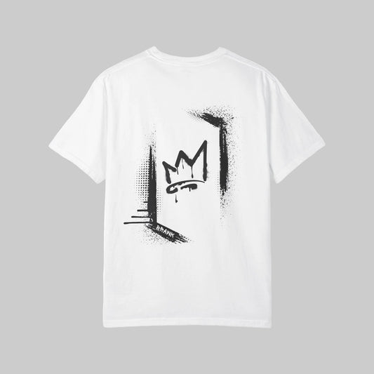 'Urban Saint' Graffiti style T-shirt black image (back image shown)