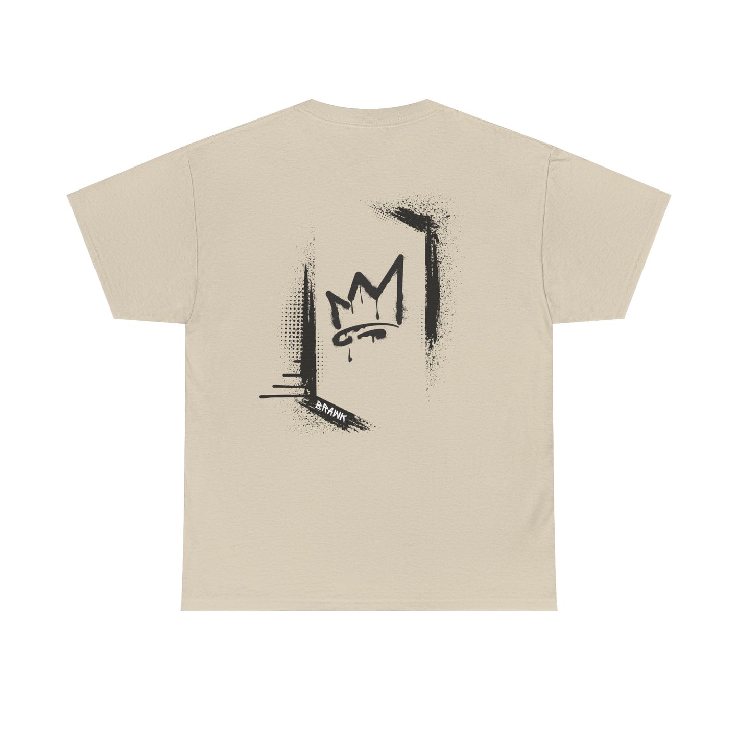 Graffiti style black image T-shirt (back image shown)